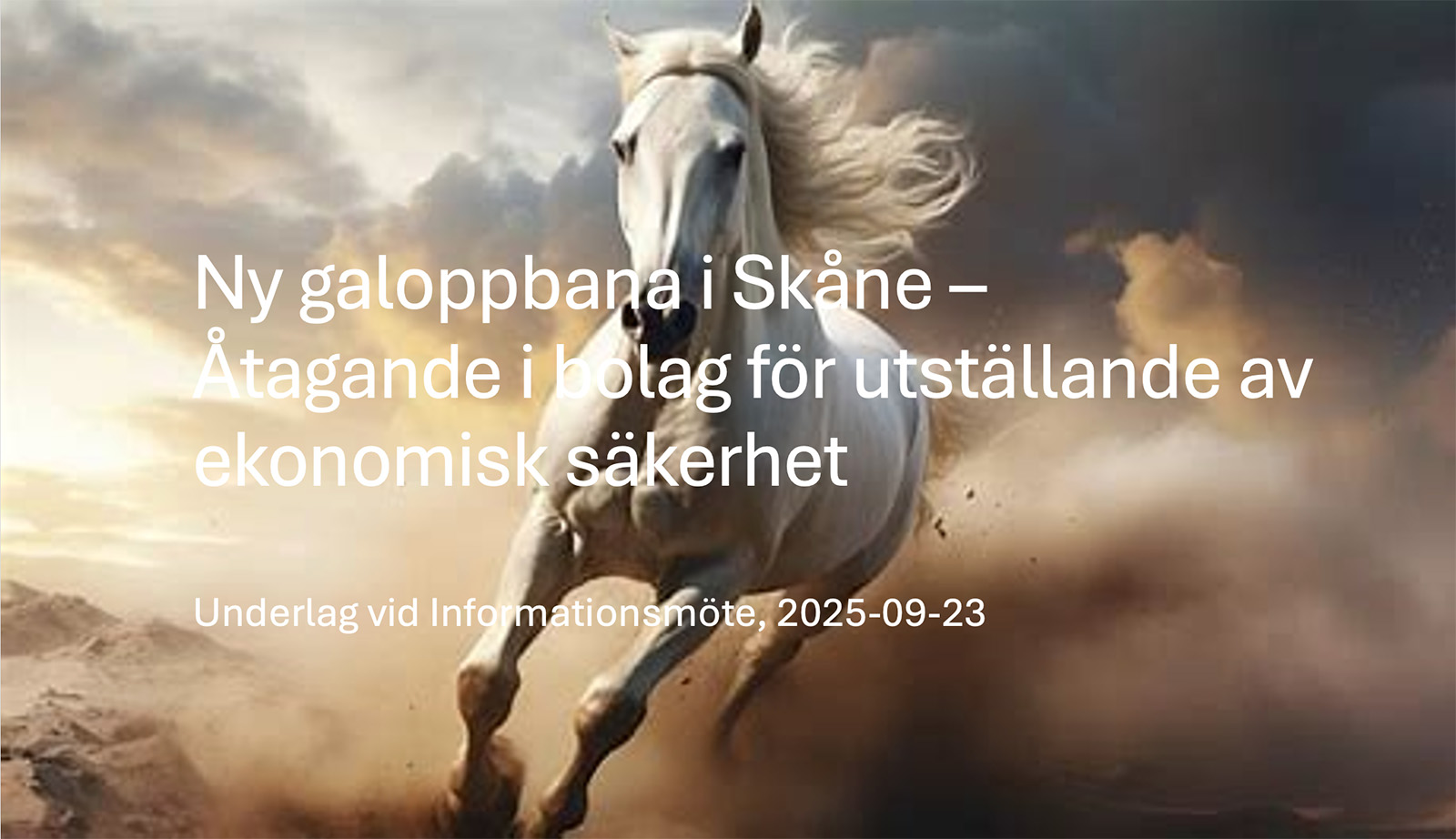 Underlag garantifonden Skånska Fältrittklubben